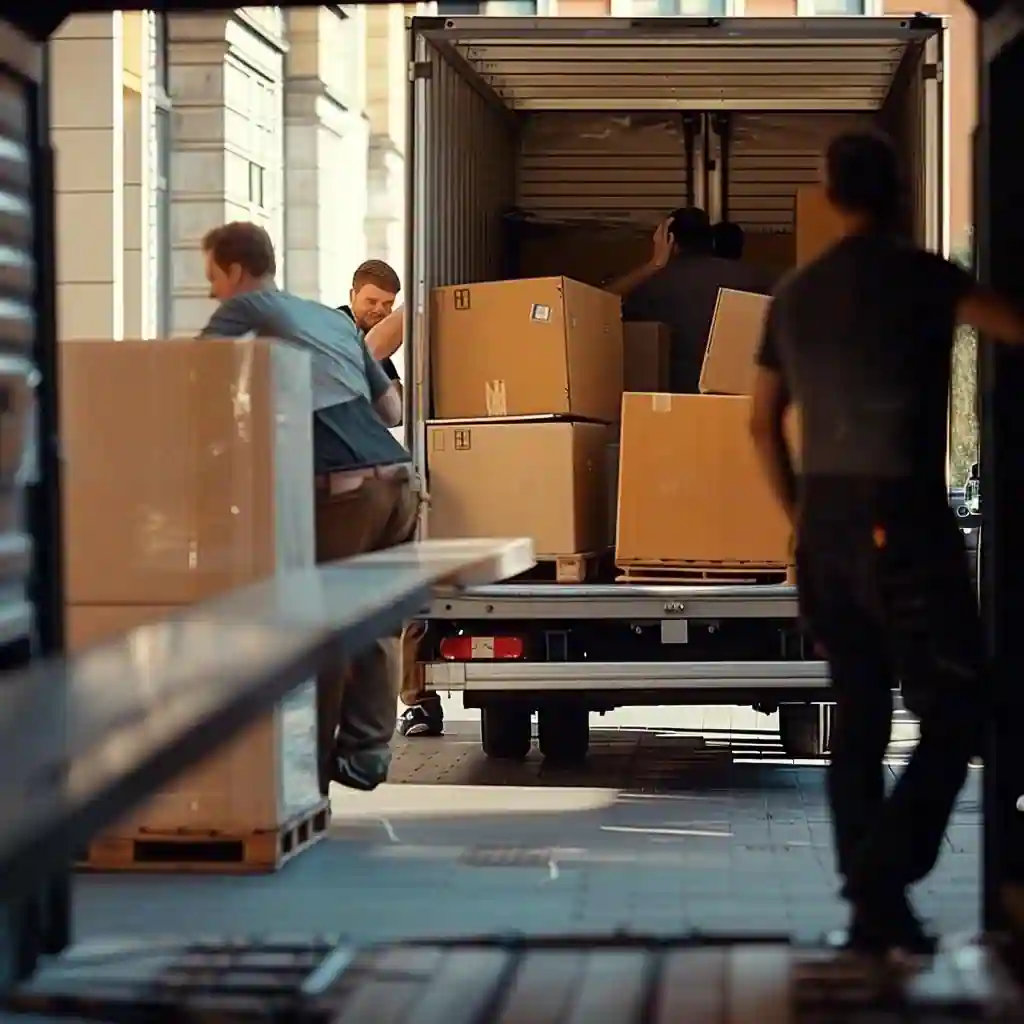 Tuggerah Removals commercial removalist team unloading - Tuggerah Removals and Storage Tuggerah Removals commercial removalist team unloading